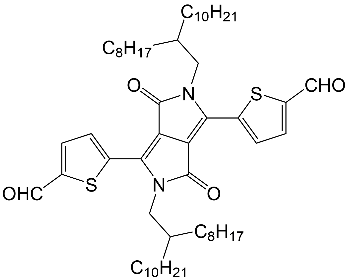 5,5'-(2,5-双(2-辛基十二烷基)-3,6-二氧代-2,3,5,6-四氢吡咯并[3,4-c]吡咯-1,4-二基)双(噻吩-2-醛)/1393737-21-7